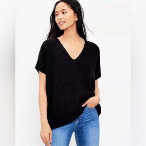 Loft Black Relaxed Fit Sweater
